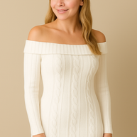CREAM WHISPER KLEID