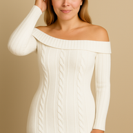 CREAM WHISPER KLEID