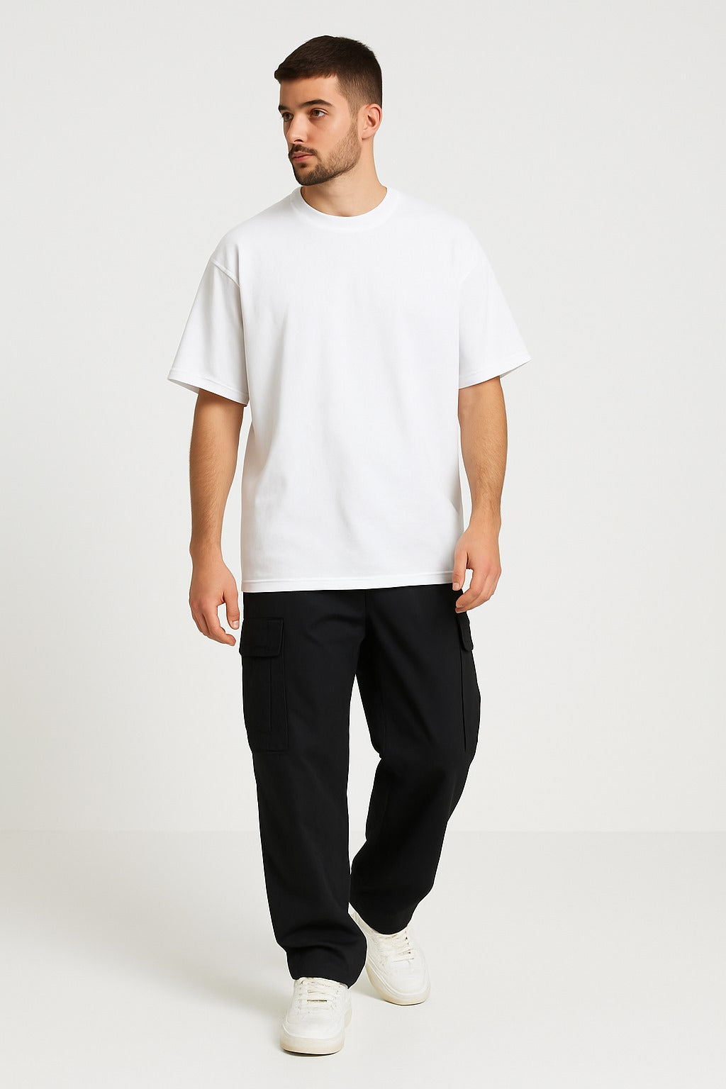 CARGO BLACK JEANS